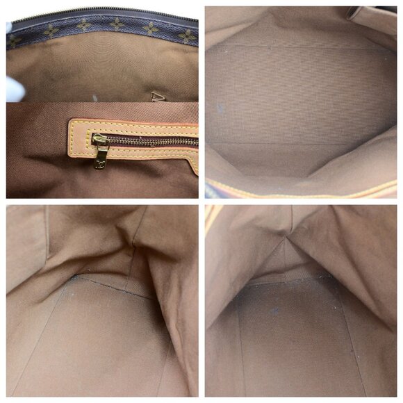 LOUIS VUITTON Cabas Mezzo Shoulder Bag Monogram Leather Brown - Picture 9 of 14